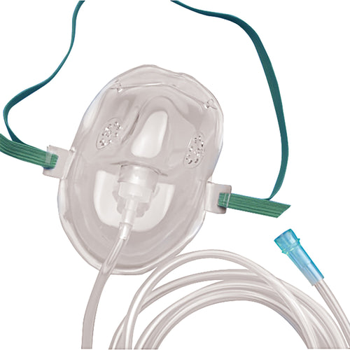 Adult Medium-Concentration Oxygen Mask with 7 ft U/Connect-It Tubing — 50/Case — image 1
