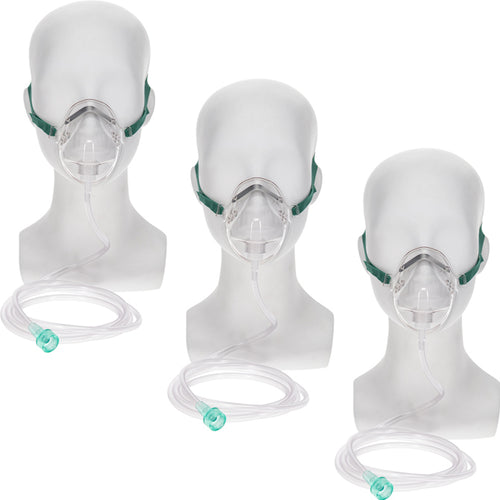 Adult Medium-Concentration Oxygen Mask with 7 ft U/Connect-It Tubing — 50/Case — image 2