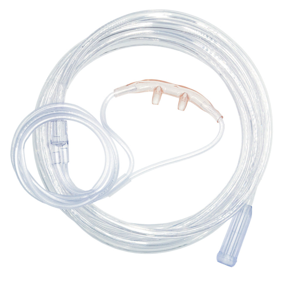 Salter-Style Soft Adult Cannula, 7 ft Tubing, Thread Grip — 50/Case