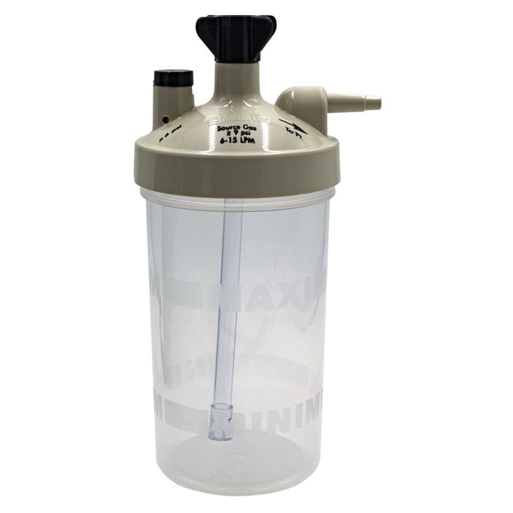 Bubble Humidifier up to 15 LPM, 6 PSI Safety Valve — 25/Case