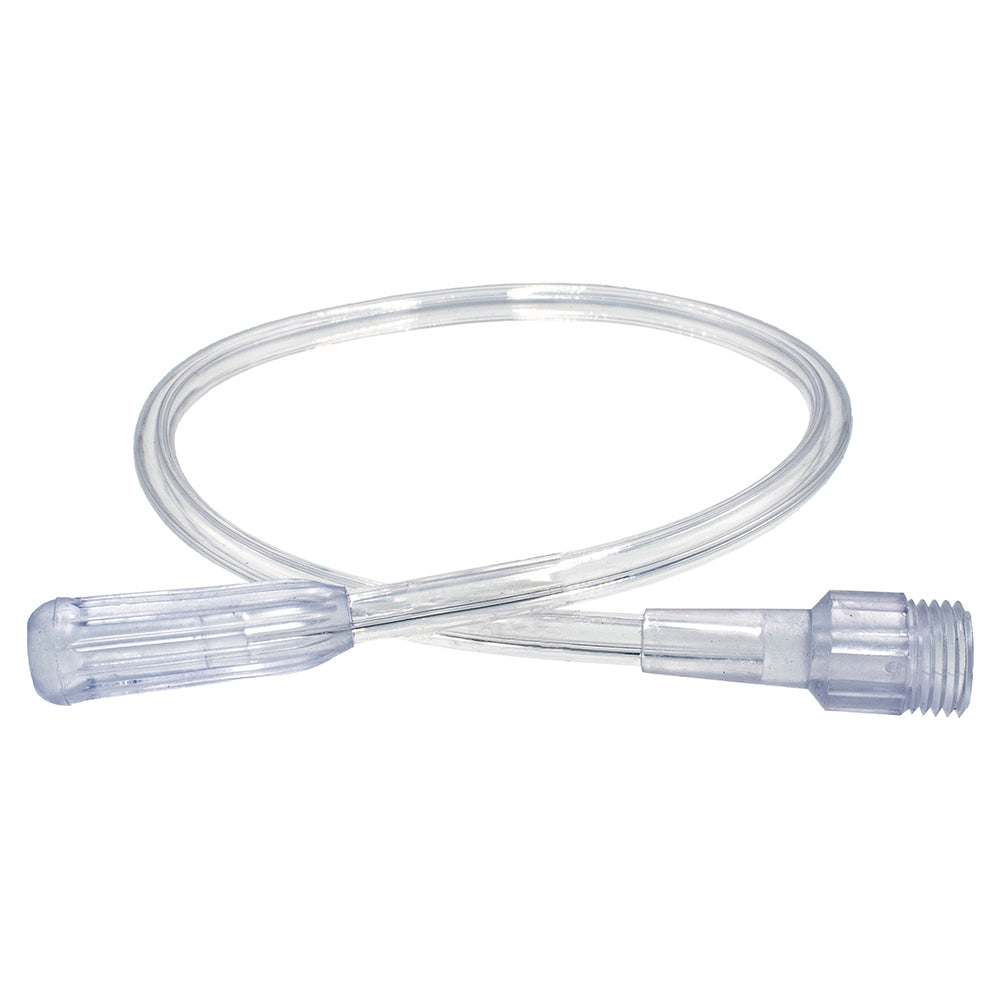 1.25 ft Clear 3-Channel Humidifier Tubing, Thread Grip + Ribbed Connector — 50/Case